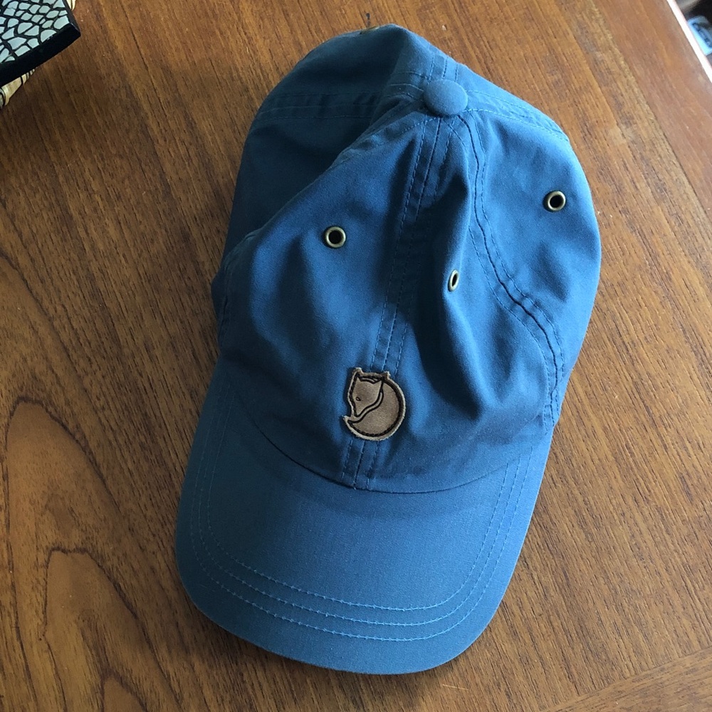 Fjallraven Navy Blue Adjustable Cap with Swedish Flag
